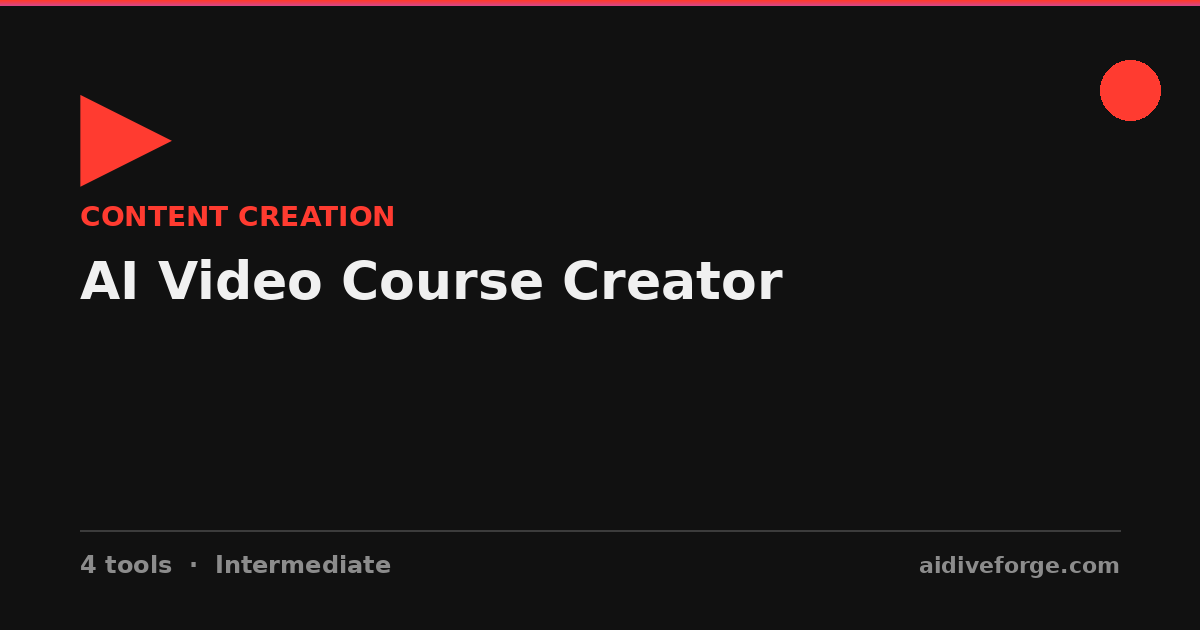 AI Video Course Creator