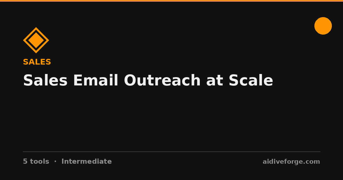 Sales Email Outreach at Scale