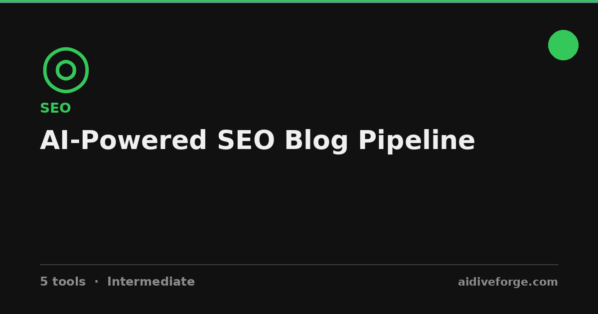 AI-Powered SEO Blog Pipeline