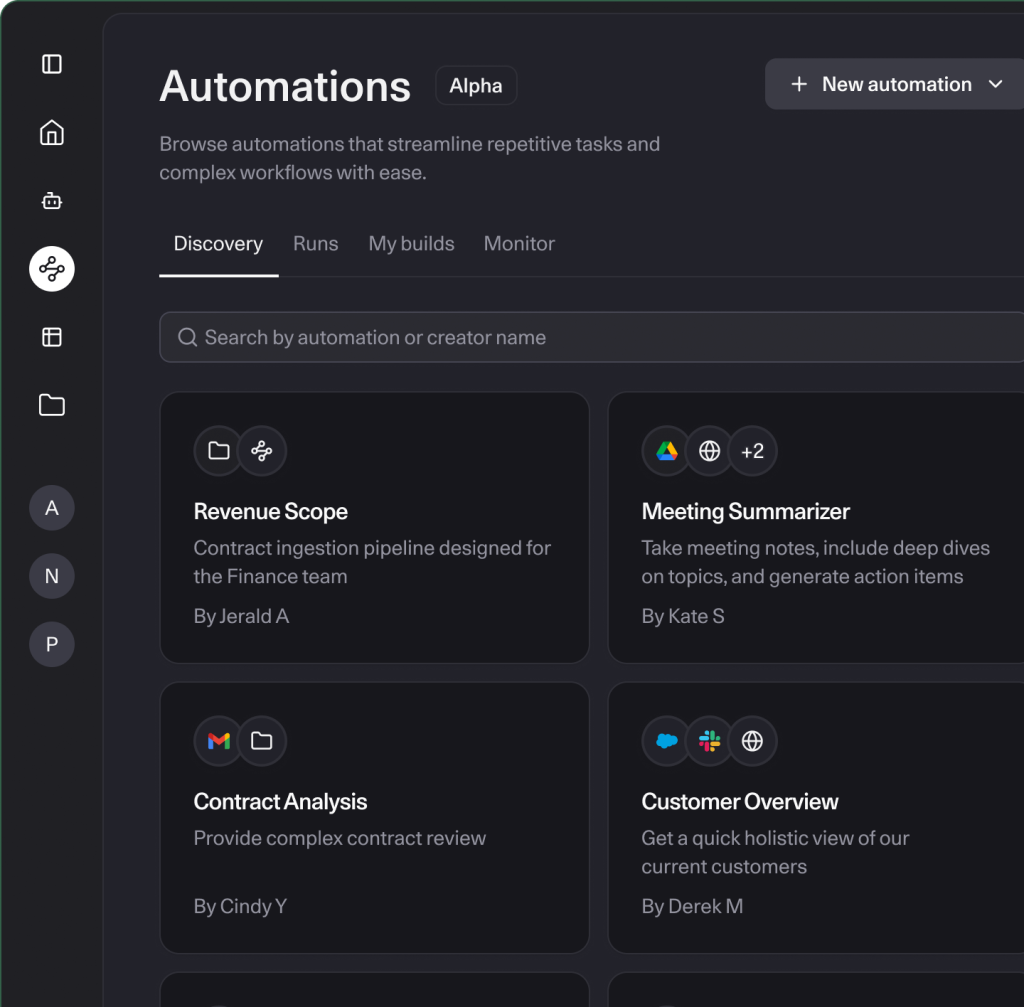Screenshot of a "Trend Forecasting Agent" interface showing an uploaded Excel file titled "MONTHLY_REVENUE_EX..." and a financial table with January, February, and March sales data for products including Genesis, Mercury, Eclipse, Odyssey, and Nova.