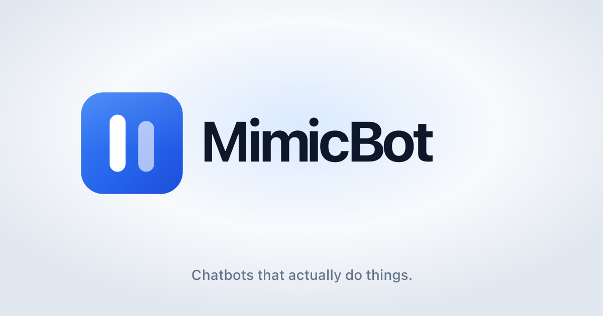MimicBot product screenshot