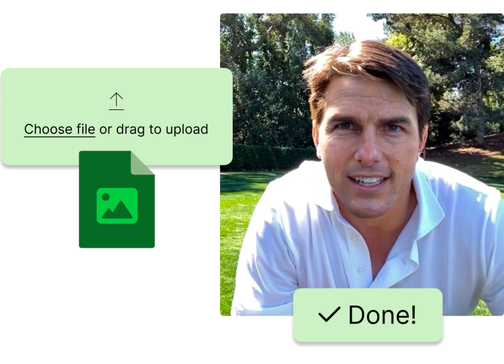 Simple upload interface creates a deepfake in seconds