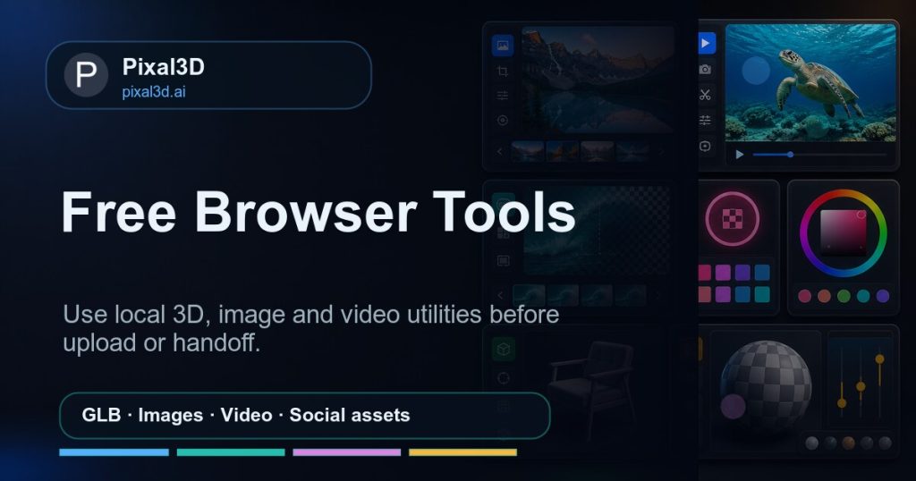 Browser-based Pixal3D asset tools workspace preview