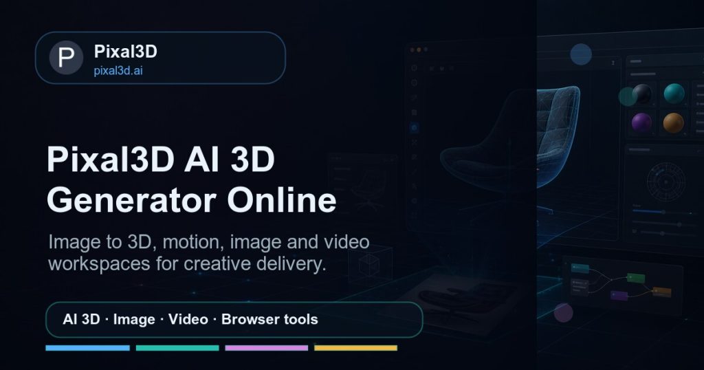 Pixal3D upload, generate, preview, and download workflow