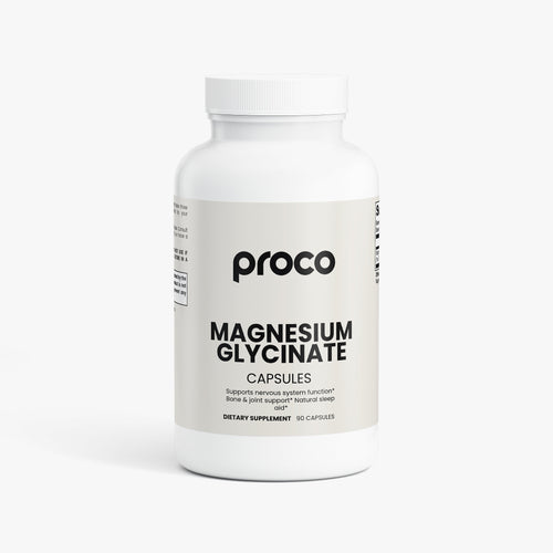 Proco Magnesium Glycinate bottle, front label