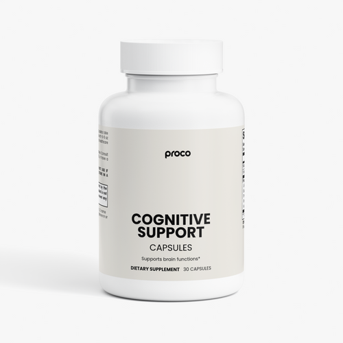 Proco Cognitive Support bottle, front label