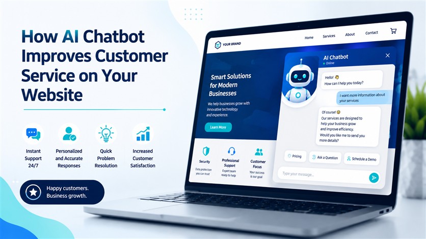 AI chatbot website showcase