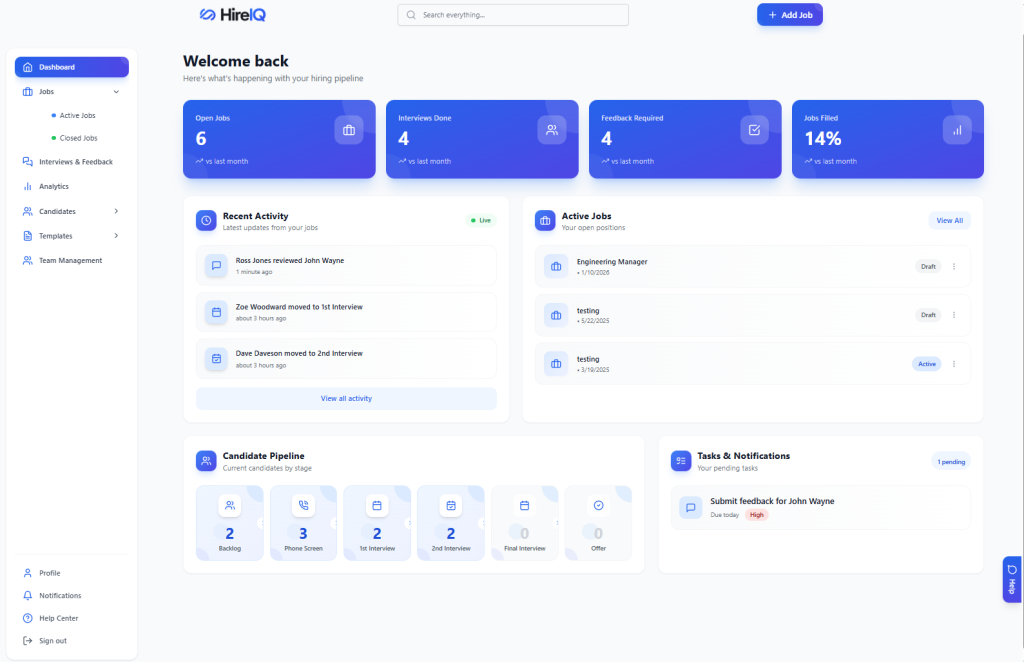 HireIQ Dashboard