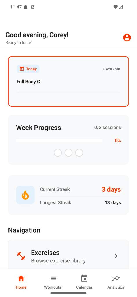 Home dashboard and daily overview