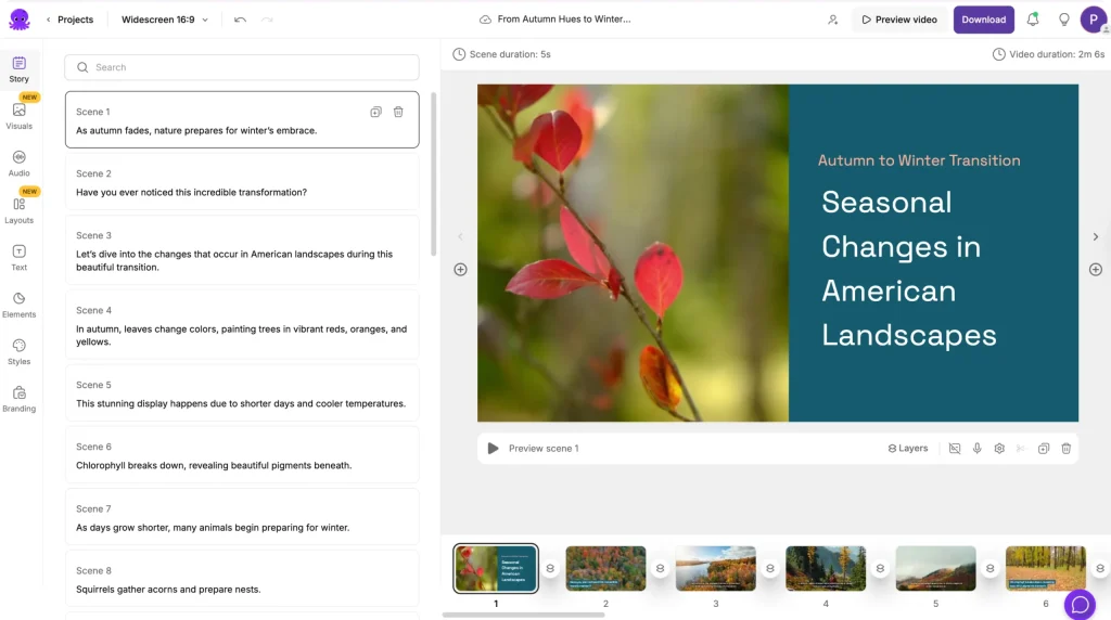 Storyboard editor - idea to video
