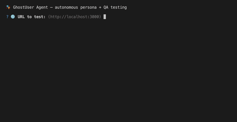 Example of ghostuser-agent — AI persona navigating a live site