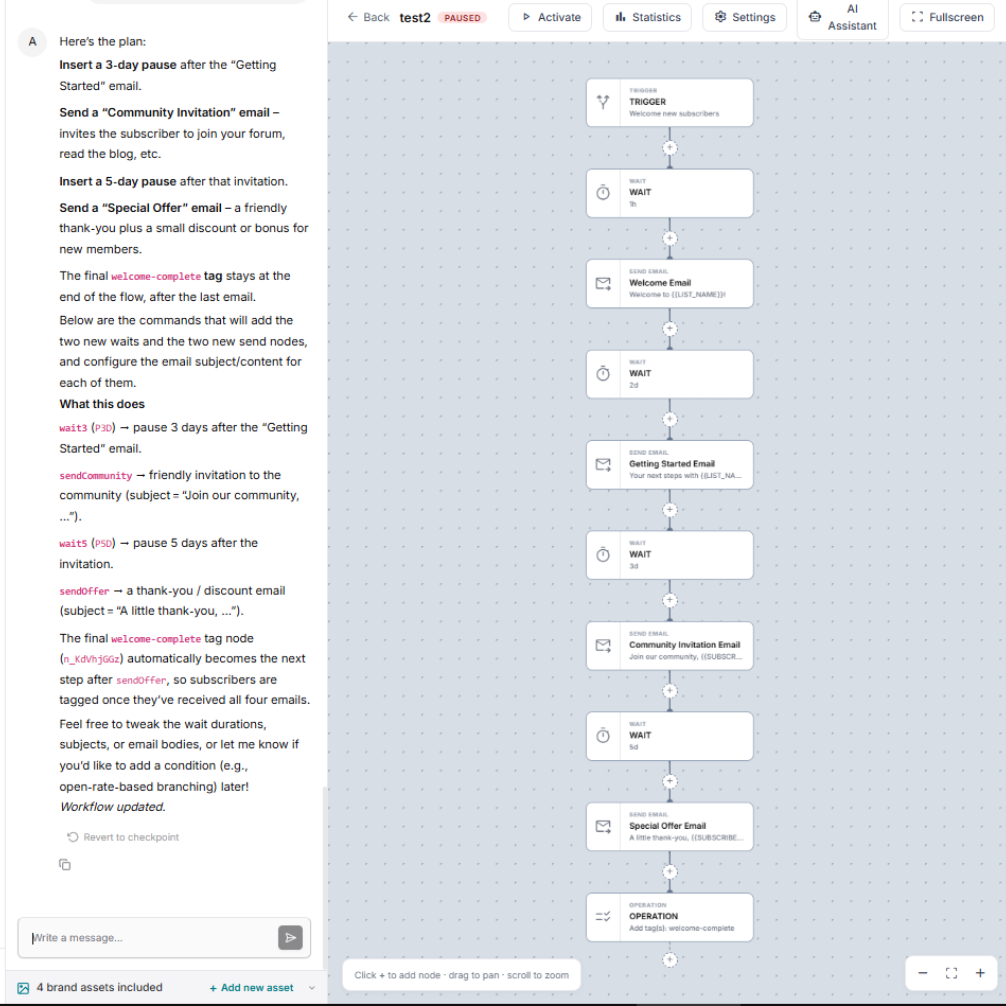 Visual automation flow editor