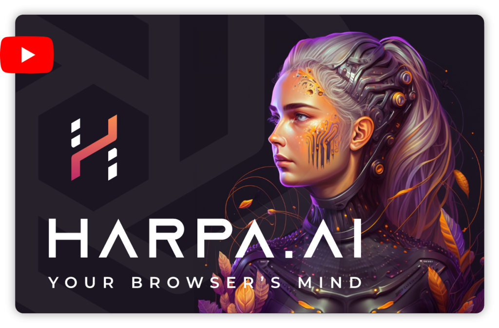 YouTube video illustrating HARPA.AI