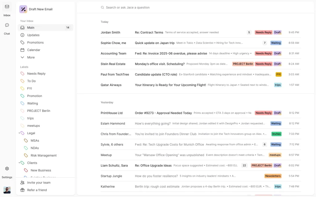 Jace inbox demo
