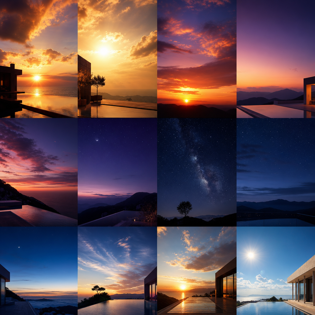 Celestial Light Gradients