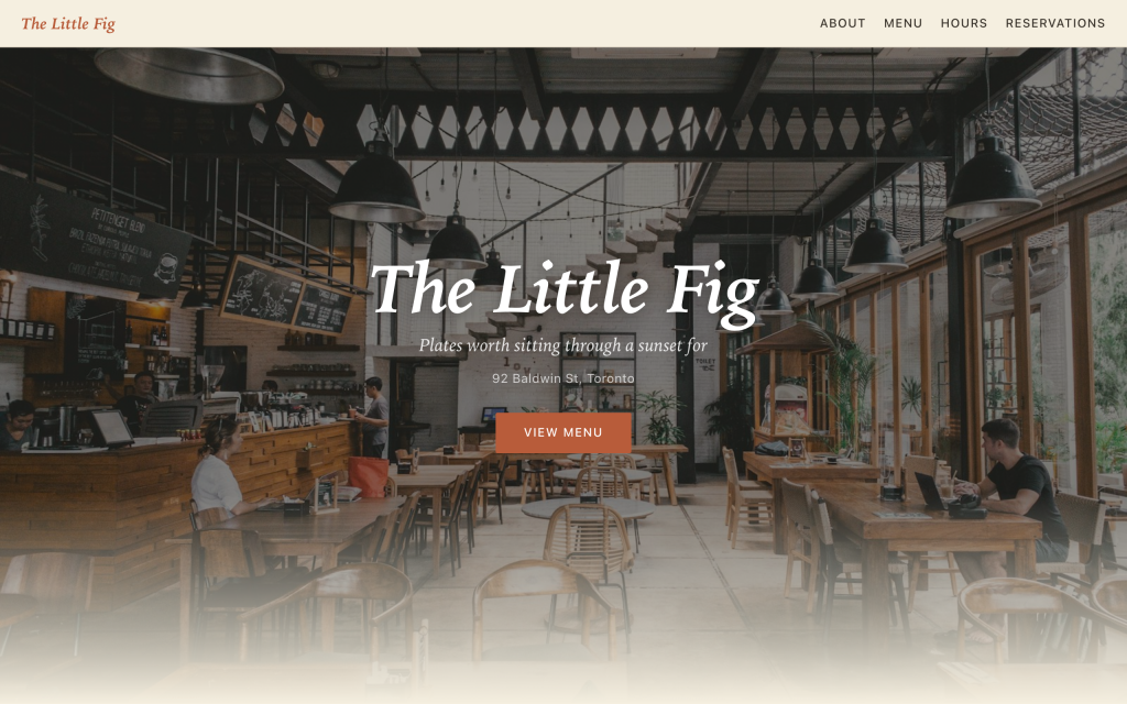 The Little Fig — a kwaku-built bistro site