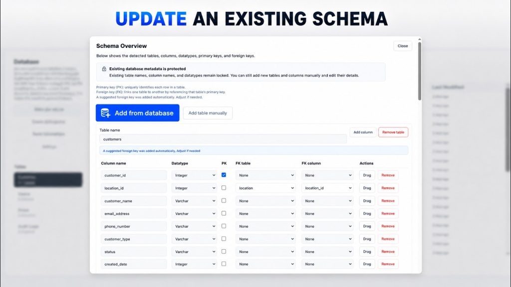 Existing schema update demo thumbnail