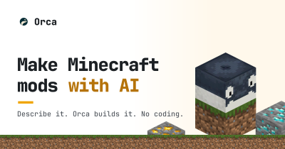 Minecraft Orca Java Mod Orca - AI Minecraft Mods and Server Hosting | AIDiveForge