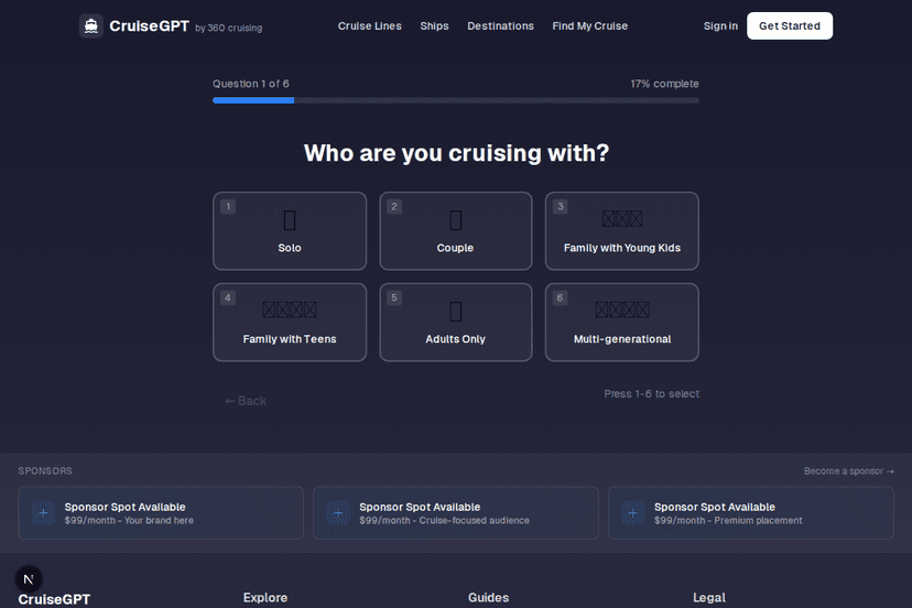 Find your perfect cruise with our quiz