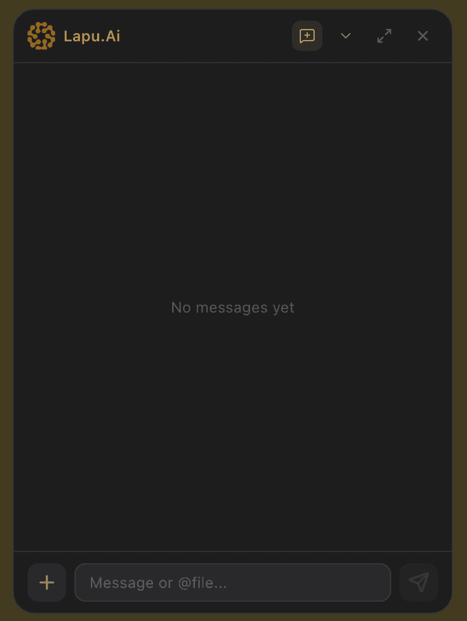 Lapu AI mini chat popup: always on top, floats above any app