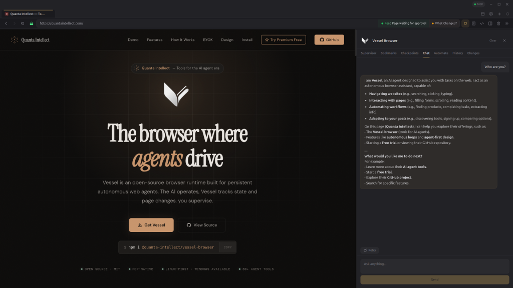 Vessel Browser hero view