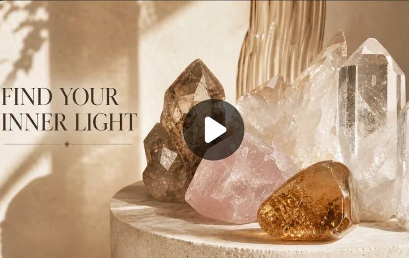 Promotional video preview for a crystal shop