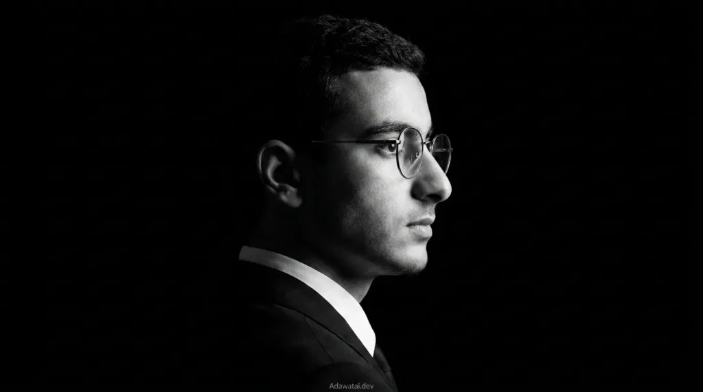 Man Chiaroscuro Side Profile Glasses