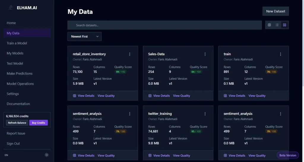 Manage Your Datasets