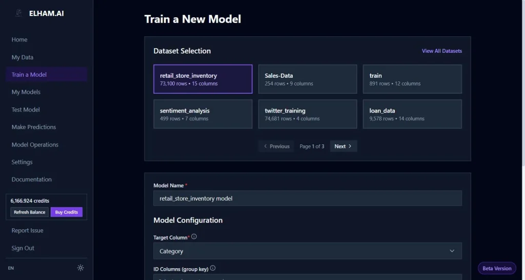 Train Your Model