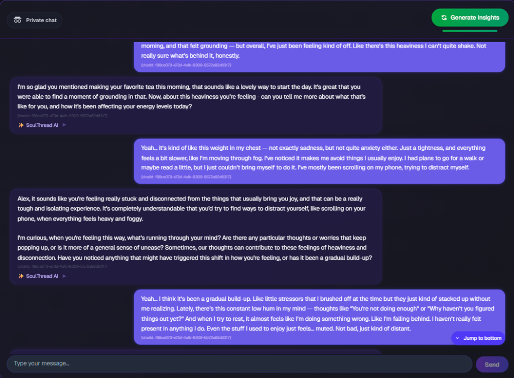SoulThread AI Companion - View 1