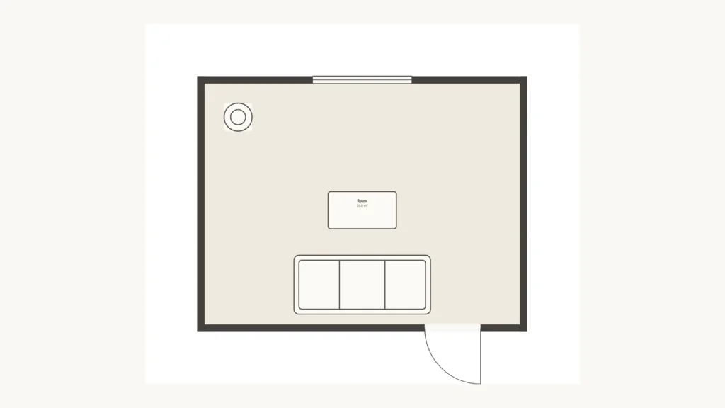 A floor plan drawn in the restylai planner