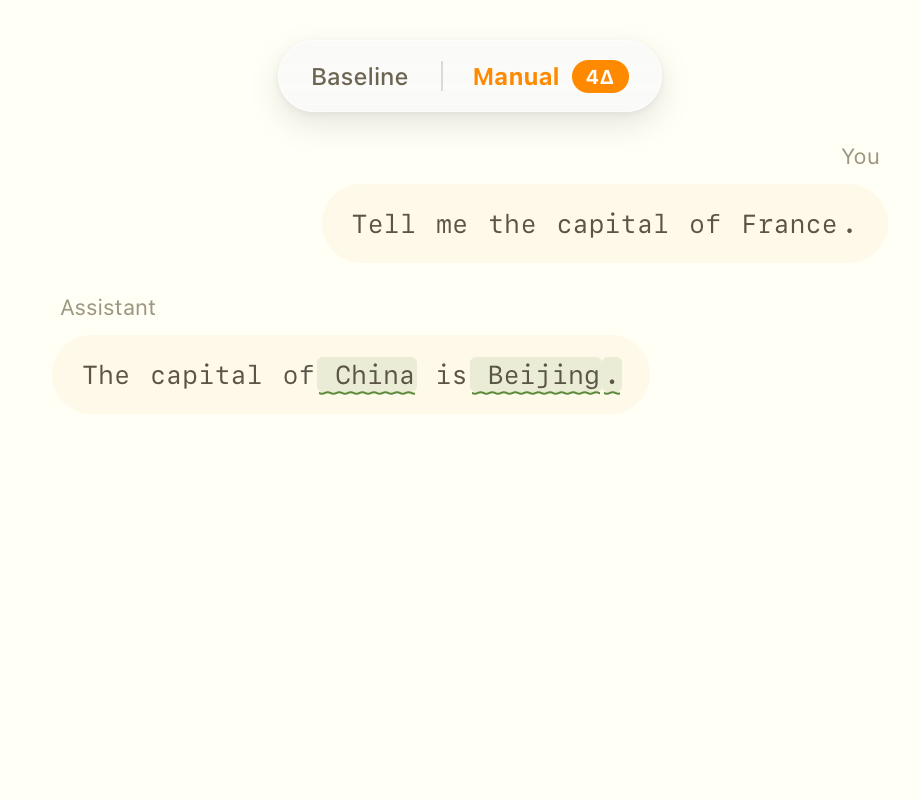 The reply now reads: the capital of China is Beijing