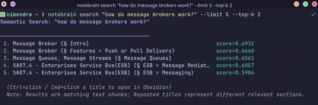 Notebrain search