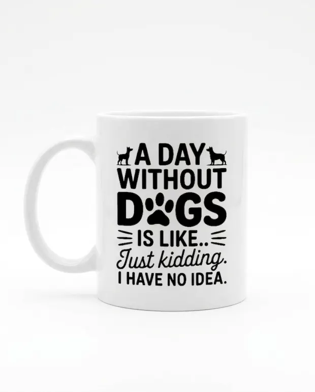 A plain product photo of a printed mug