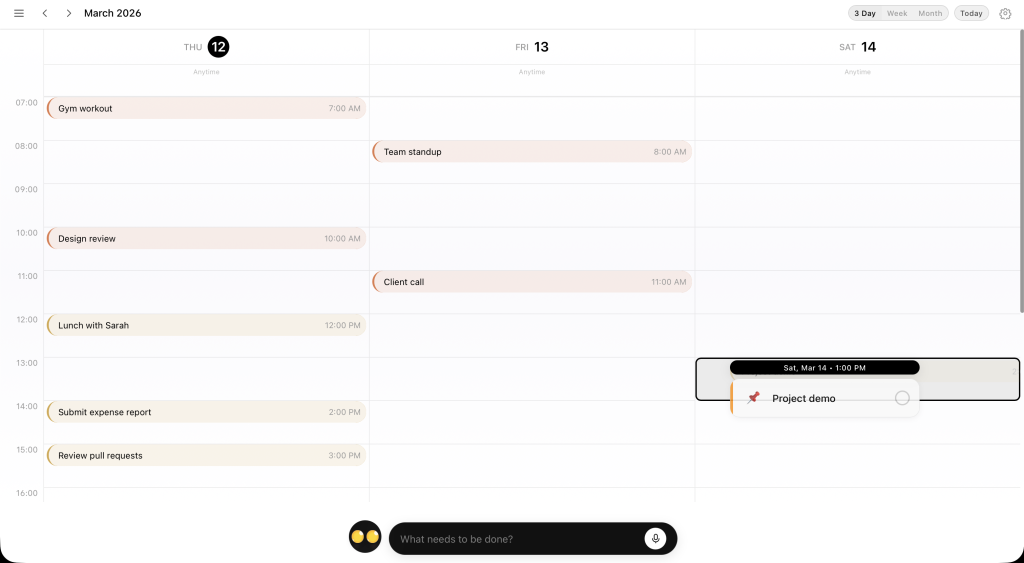 HiBart Web App — Calendar View