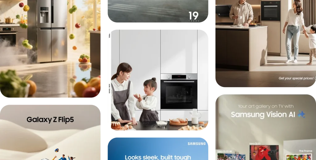 Samsung recent Meta ad creatives