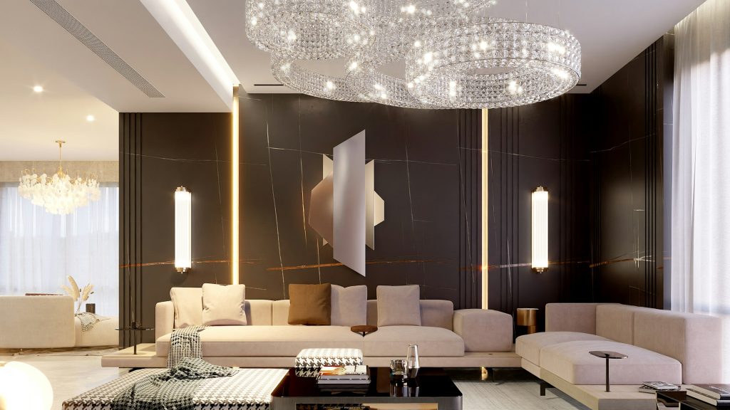 Living room, listing photo