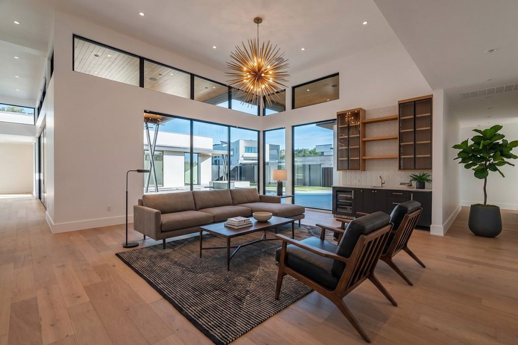 Virtually staged room